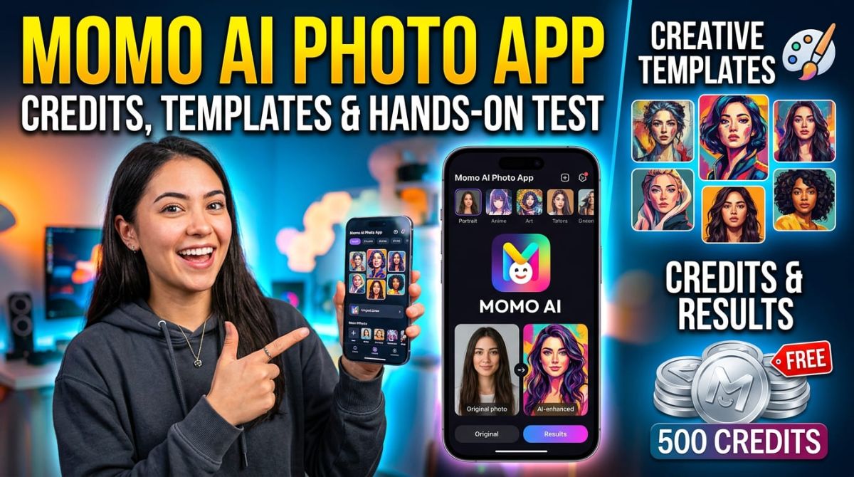 Momo AI Photo App: Credits, Templates and Hands-On Test
