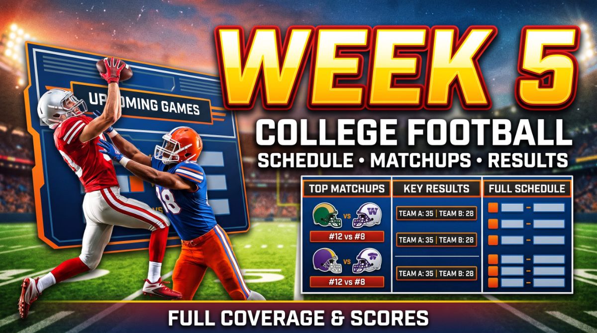 College Football Week 5: Schedule, Matchups and Results (Oct 3-4, 2026)